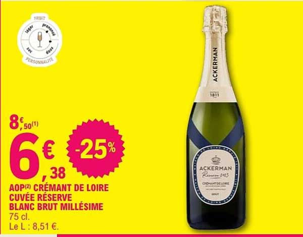 AOP CRÉMANT DE LOIRE CUVÉE RÉSERVE BLANC BRUT MILLÉSIME