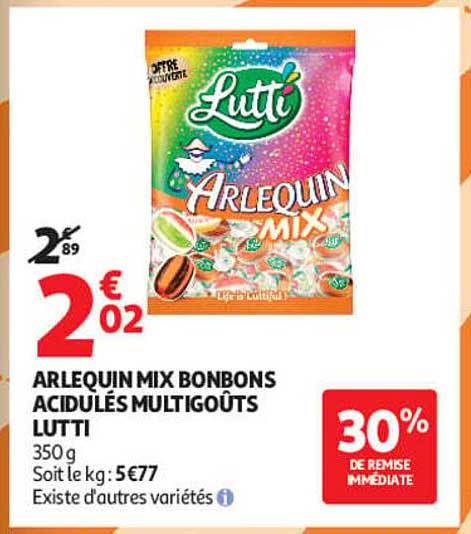 ARLEQUIN MIX BONBONS ACIDULÉS MULTIGOÛTS LUTTI