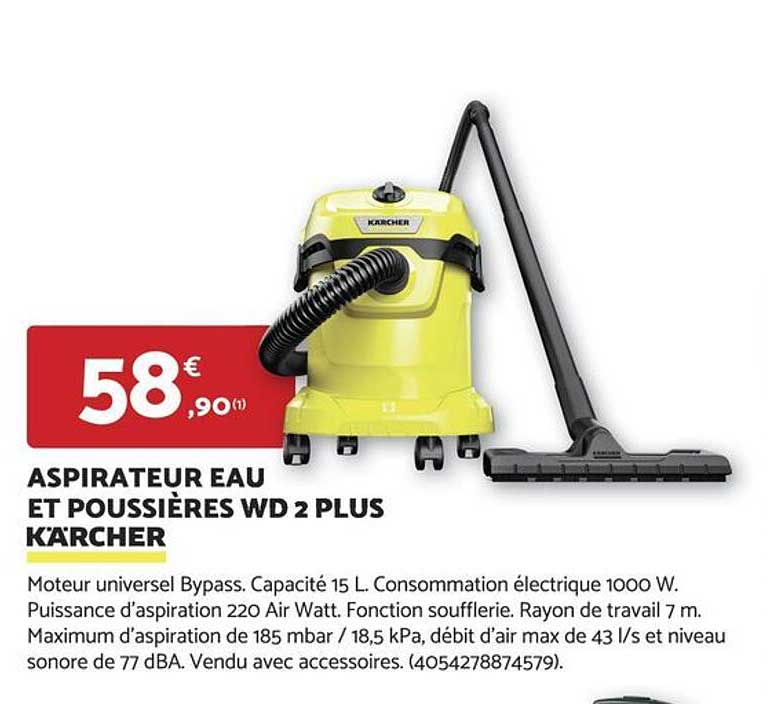 ASPIRATEUR EAU ET POUSSIÈRES WD 2 PLUS KÄRCHER