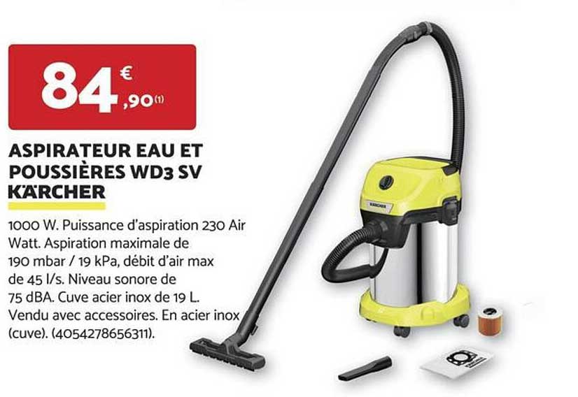 ASPIRATEUR EAU ET POUSSIÈRES WD3 SV KÄRCHER