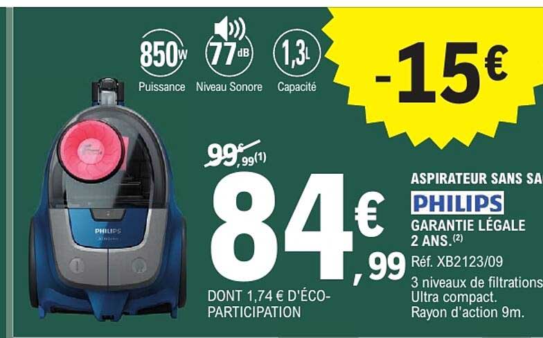 ASPIRATEUR SANS SAC PHILIPS