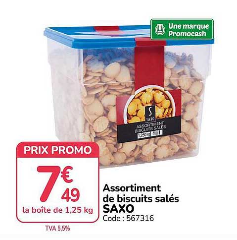 Assortiment de biscuits salés SAXO