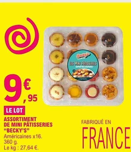 ASSORTIMENT DE MINI PATISSERIES “BECKY’S”