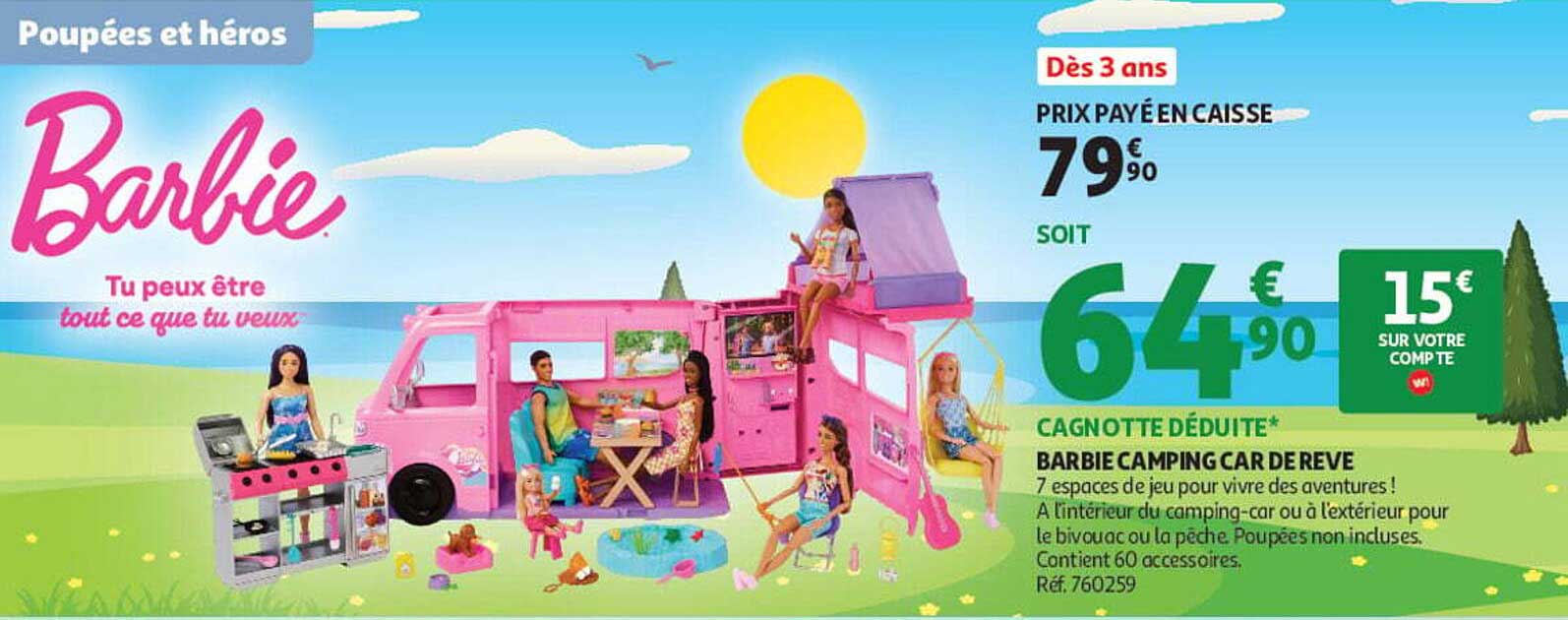 BARBIE CAMPING CAR DE REVE