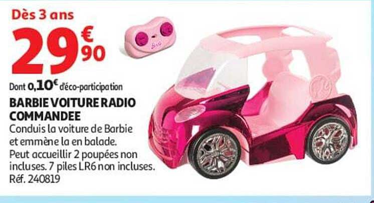 BARBIE VOITURE RADIO COMMANDÉE