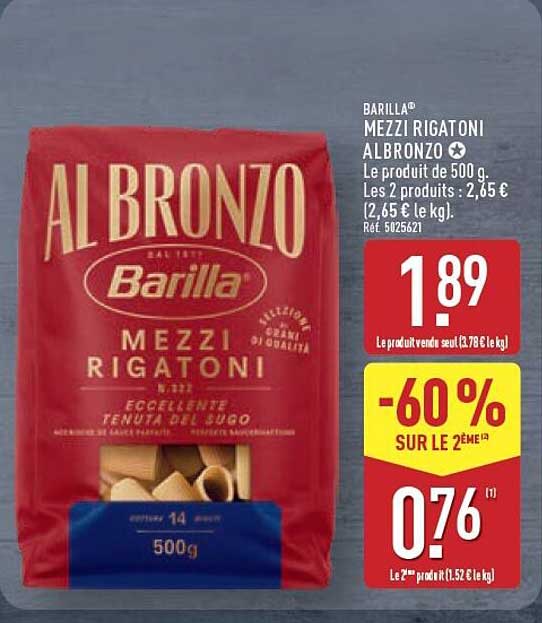 BARILLA® MEZZI RIGATONI AL BRONZO