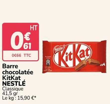 Barre chocolatée KitKat NESTLÉ Classique 41,5 gr