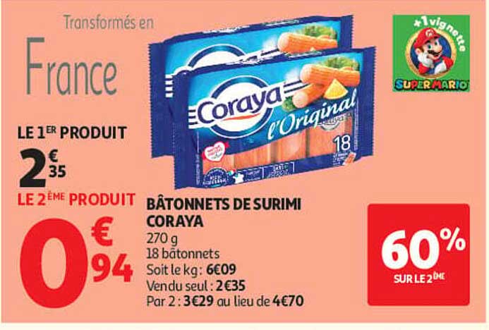 BÂTONNETS DE SURIMI CORAYA