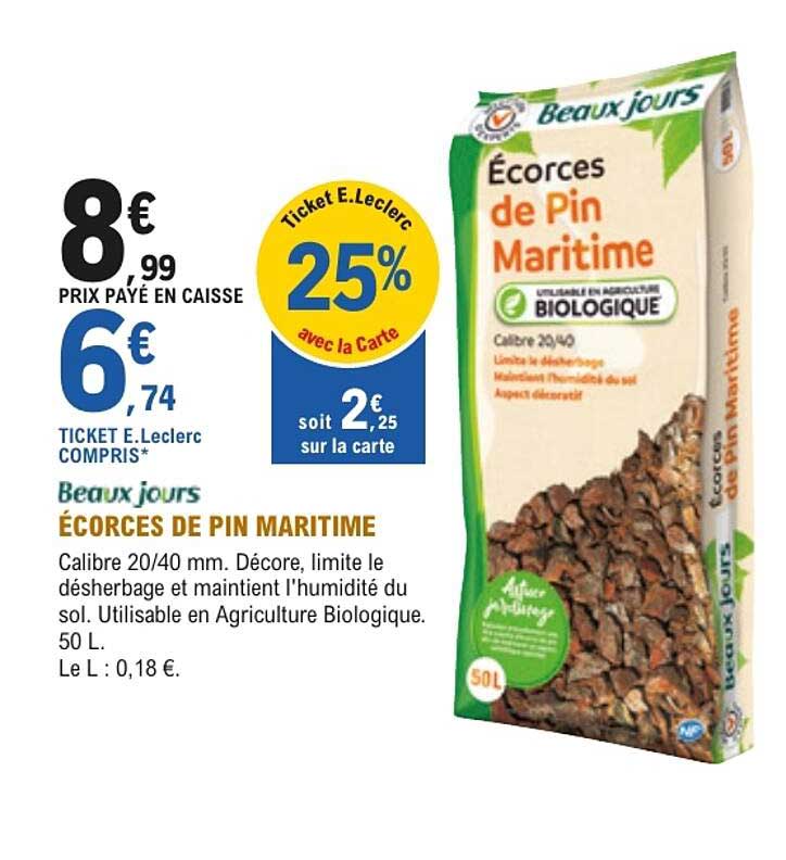 Beaux jours ÉCORCES DE PIN MARITIME