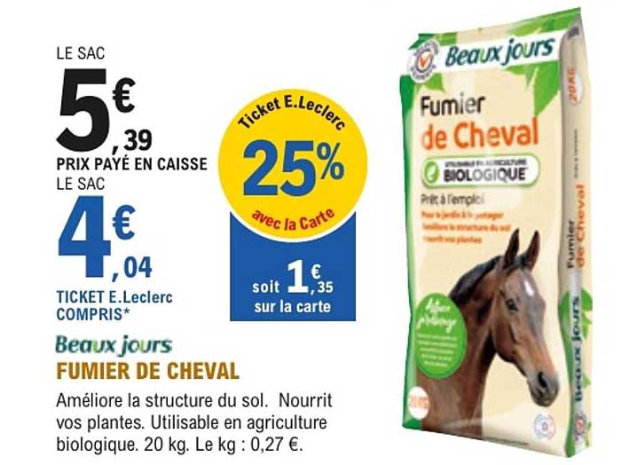 Beaux jours FUMIER DE CHEVAL