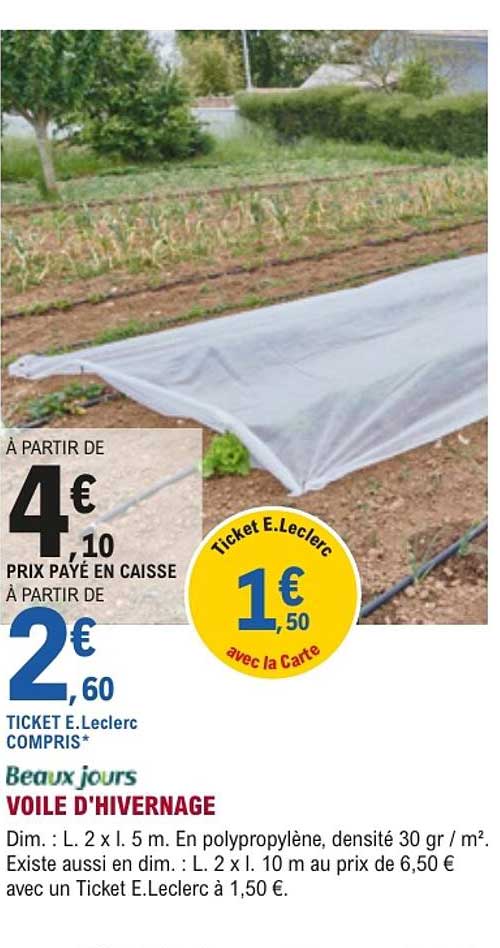 Beaux jours VOILE D'HIVERNAGE