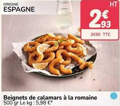 Beignets de calamars à la romaine