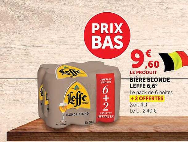 BIÈRE BLONDE LEFFE 6,6°