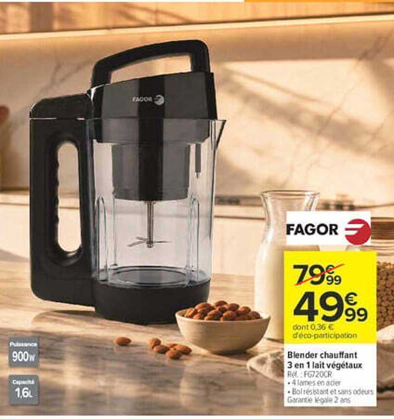 Blender chauffant 3 en 1 lait végétaux