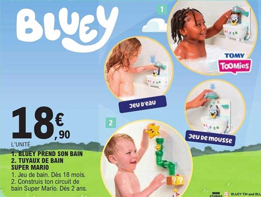 BLUEY PREND SON BAIN
