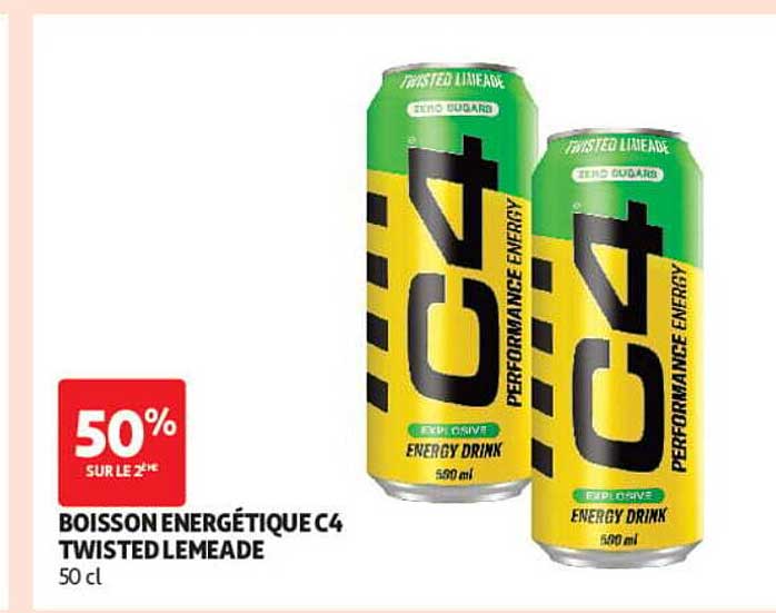 BOISSON ÉNERGÉTIQUE C4 TWISTED LEMEADE