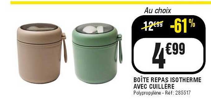 BOÎTE REPAS ISOTHERME AVEC CUILLERE