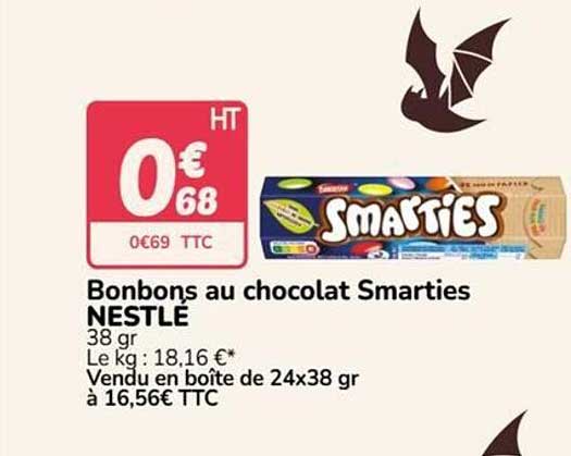 Bonbons au chocolat Smarties NESTLE