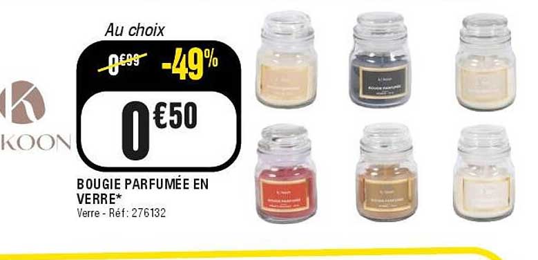 BOUGIE PARFUMÉE EN VERRE*
