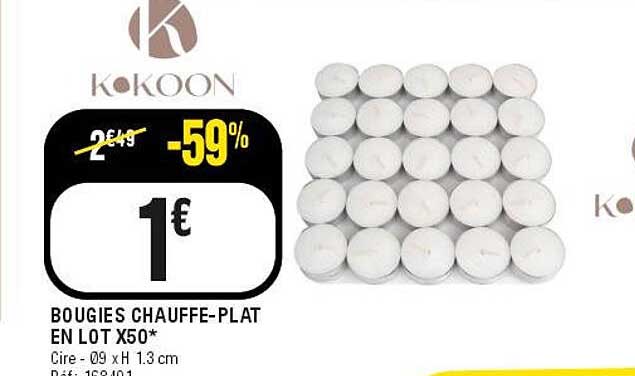 BOUGIES CHAUFFE-PLAT EN LOT X50*