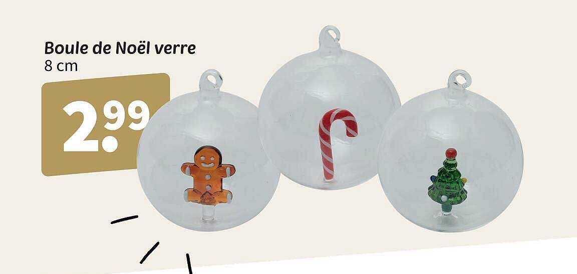 Boule de Noël verre 8 cm
