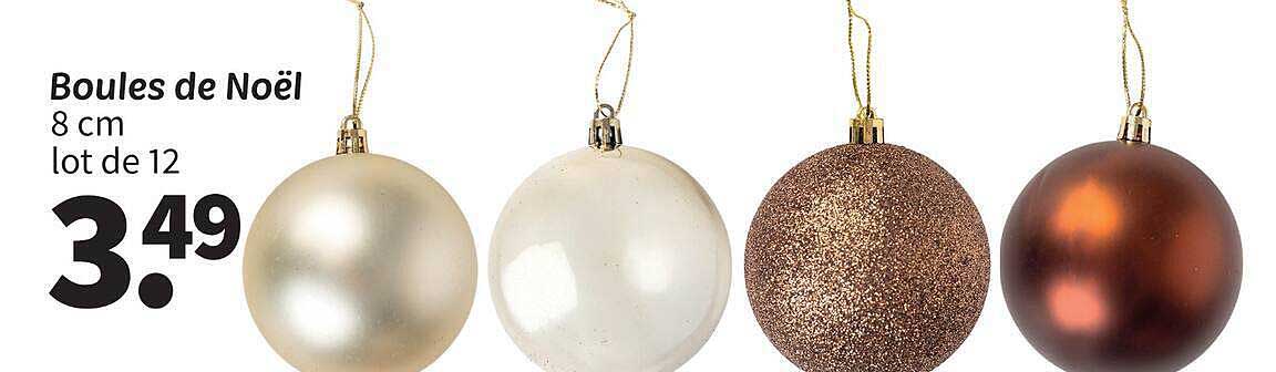Boules de Noël 8 cm lot de 12