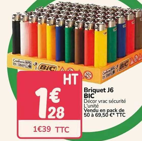 Briquet J6 BIC Décor vrac sécurité L'unité Vendu en pack de 50 à 69,50 €* TTC