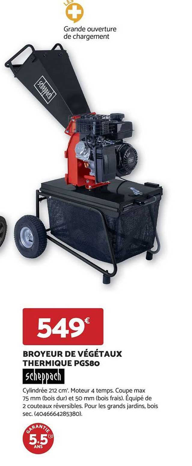 BROYEUR DE VÉGÉTAUX THERMIQUE PGS80
