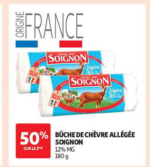 BÛCHE DE CHÈVRE ALLÉGÉE SOIGNON