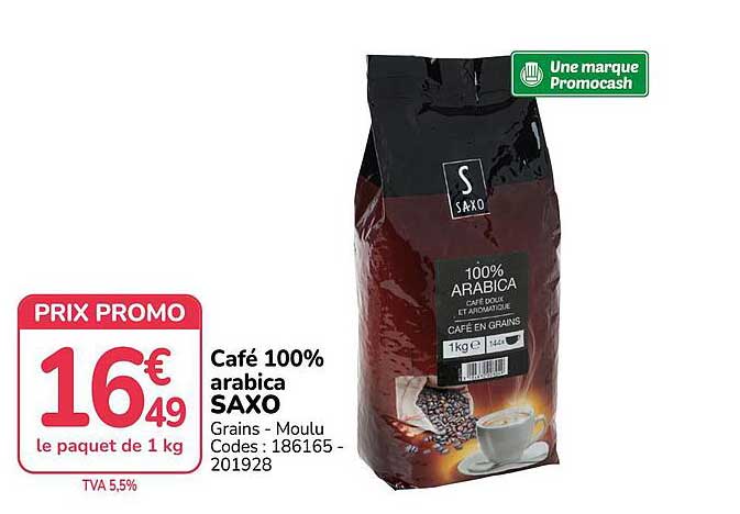 Café 100% arabica SAXO