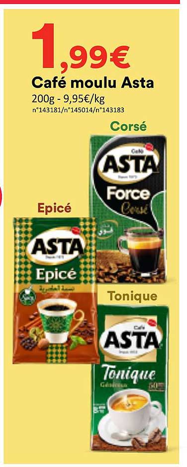 Café moulu Asta
