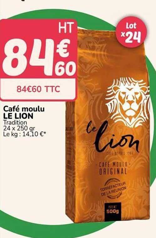 Café moulu LE LION Tradition 24 x 250 gr