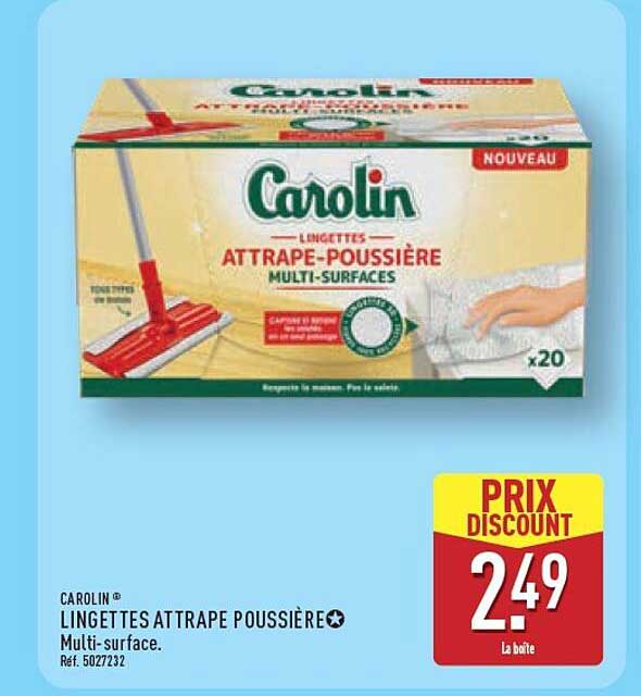 CAROLIN LINGETTES ATTRAPE POUSSIÈRE Multi-surface.