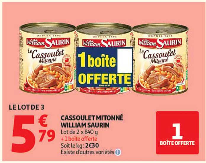 CASSOULET MITONNÉ WILLIAM SAURIN
