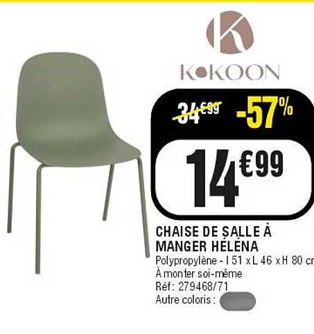 CHAISE DE SALLE À MANGER HÉLÈNA