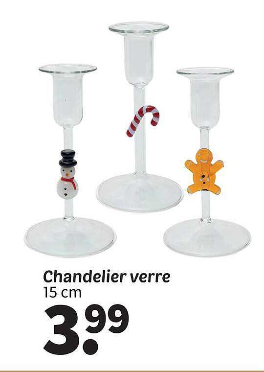 Chandelier verre 15 cm