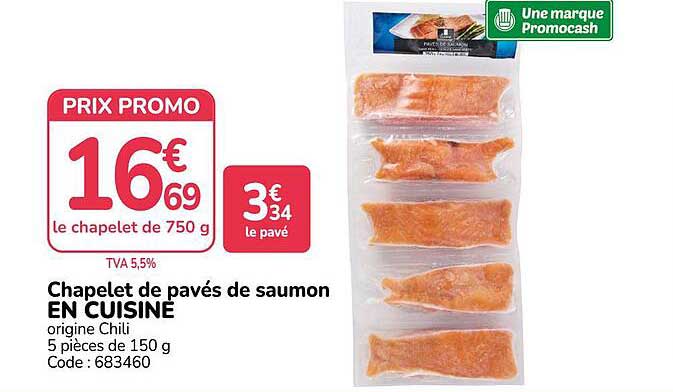 Chaplet de pavés de saumon EN CUISINE