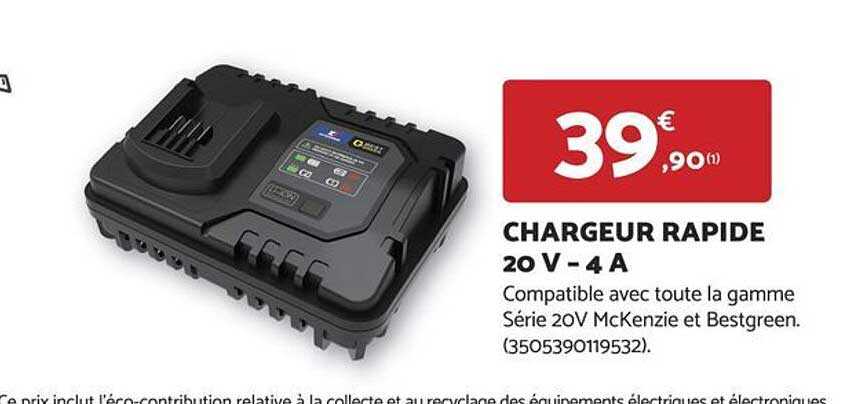 CHARGEUR RAPIDE 20 V - 4 A