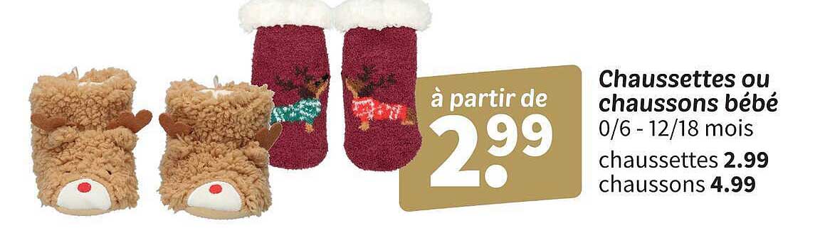 Chaussettes ou chaussons bébé