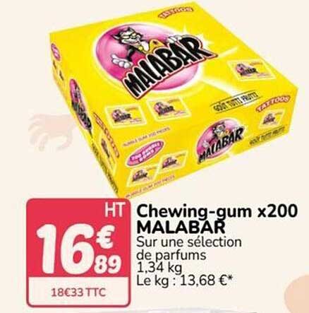 Chewing-gum x200 MALABAR