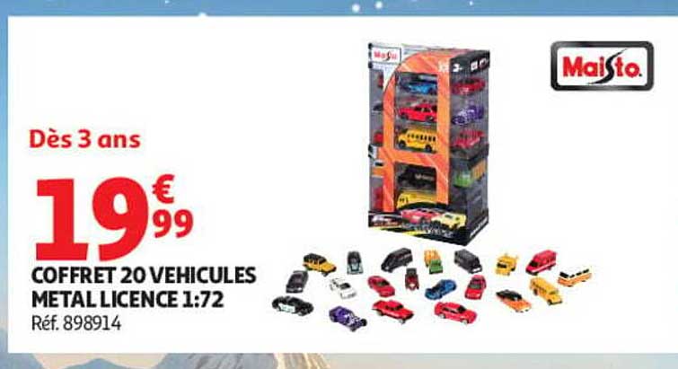 COFFRET 20 VEHICULES METAL LICENCE 1:72