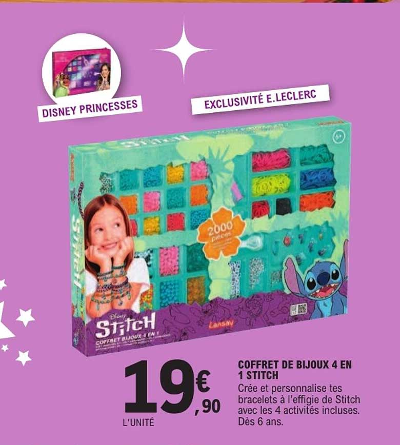 COFFRET DE BIJOUX 4 EN 1 STITCH