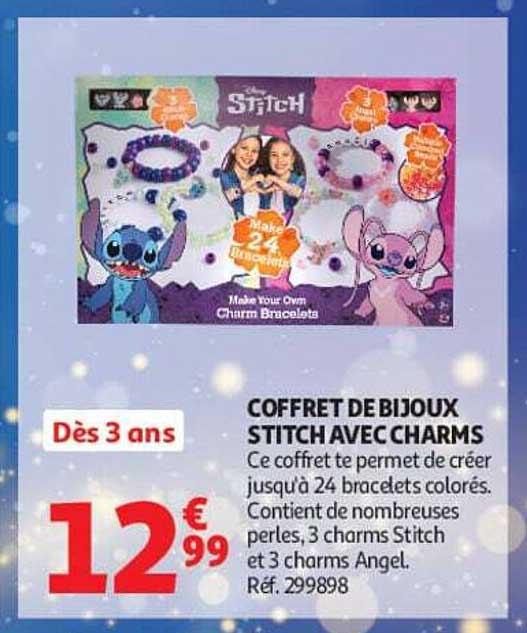 COFFRET DE BIJOUX STITCH AVEC CHARMS