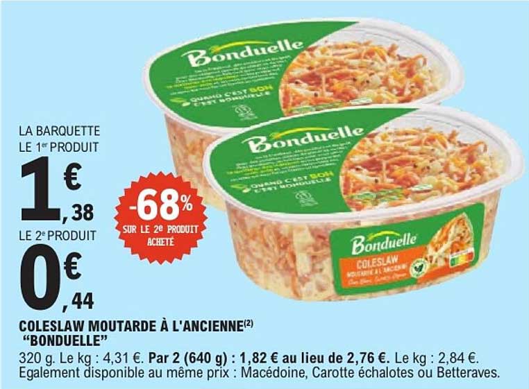 COLESLAW MOUTARDE À L'ANCIENNE "BONDUELLE"
