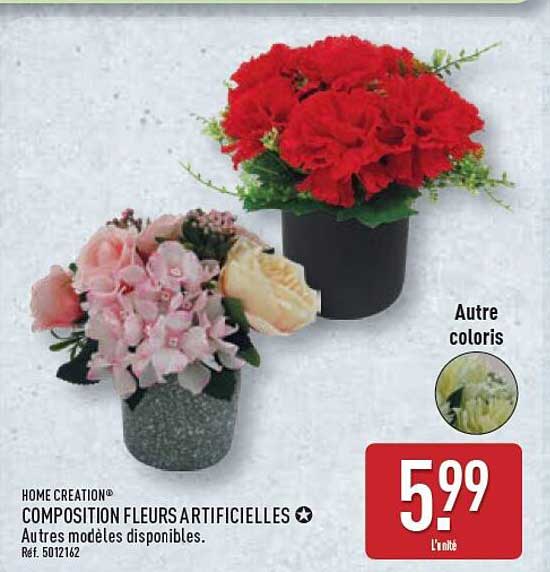 COMPOSITION FLEURS ARTIFICIELLES