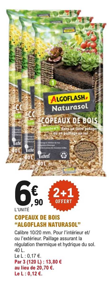 COPEAUX DE BOIS “ALGOFLASH NATURASOL”