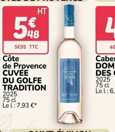 Côte de Provence CUVÉE DU GOLFE TRADITION