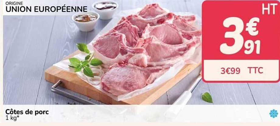 Côtes de porc 1 kg*