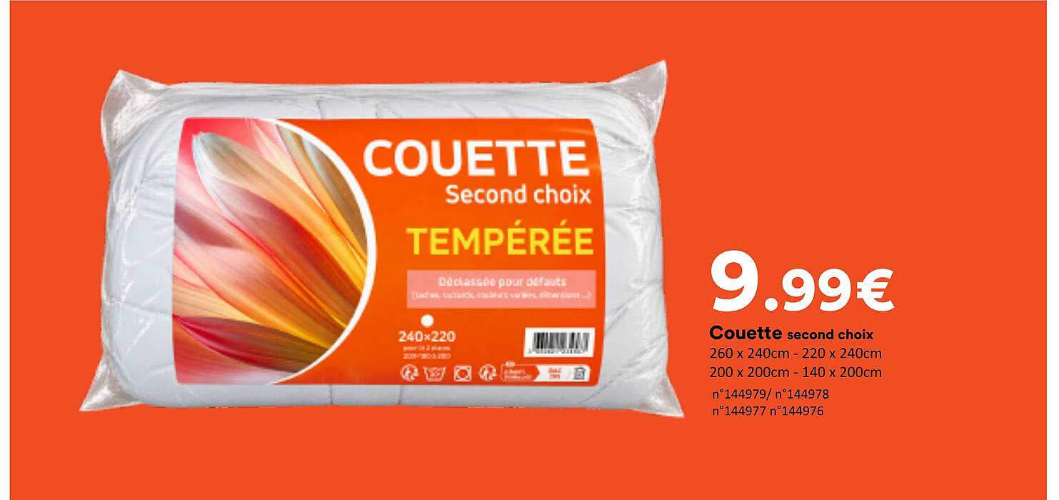 Couette second choix