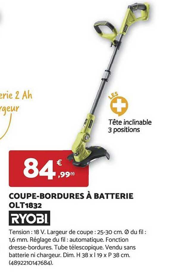 COUPE-BORDURES À BATTERIE OLT1832